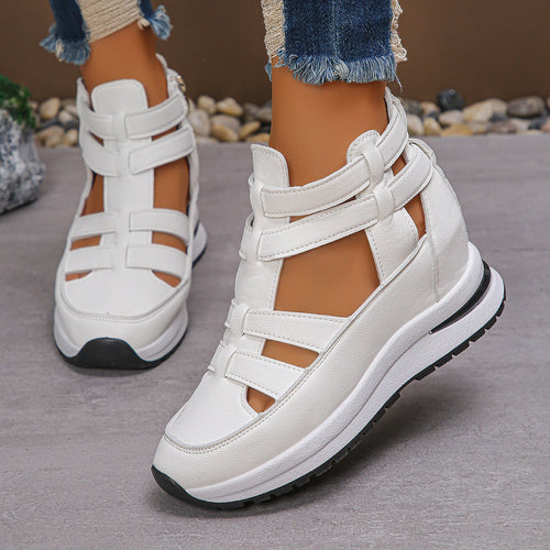 Women's Hollow-out Breathable Plus Size Sponge Cake Platform Sandals