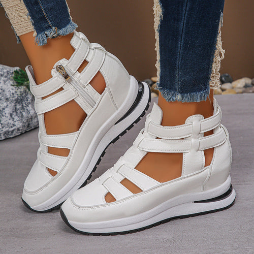 Women's Hollow-out Breathable Plus Size Sponge Cake Platform Sandals