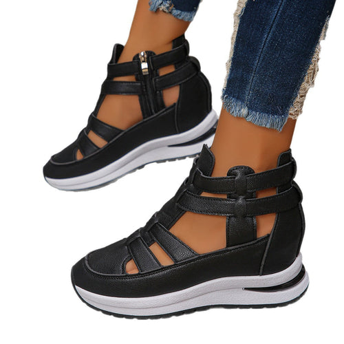 Women's Hollow-out Breathable Plus Size Sponge Cake Platform Sandals